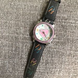 Dooney & Bourke Hearts Rhinestone Watch